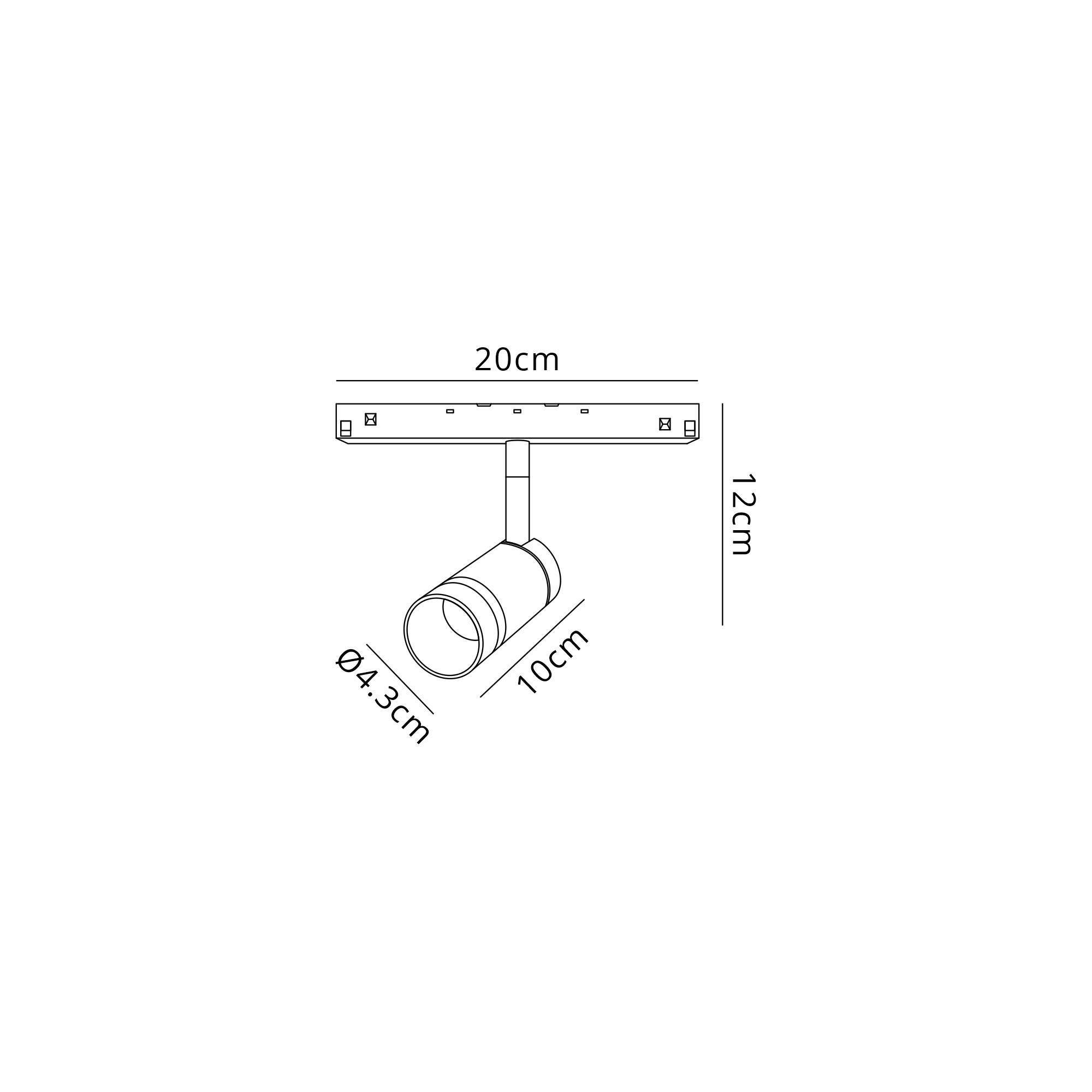M9071  Magneto Spotlight Triac Dimmable, 7W LED, 2700K, 540lm, Black